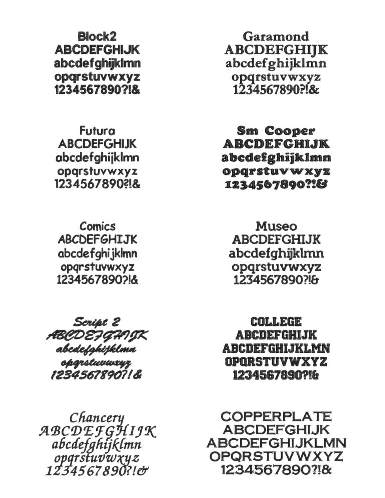 EG Threads Type Samples